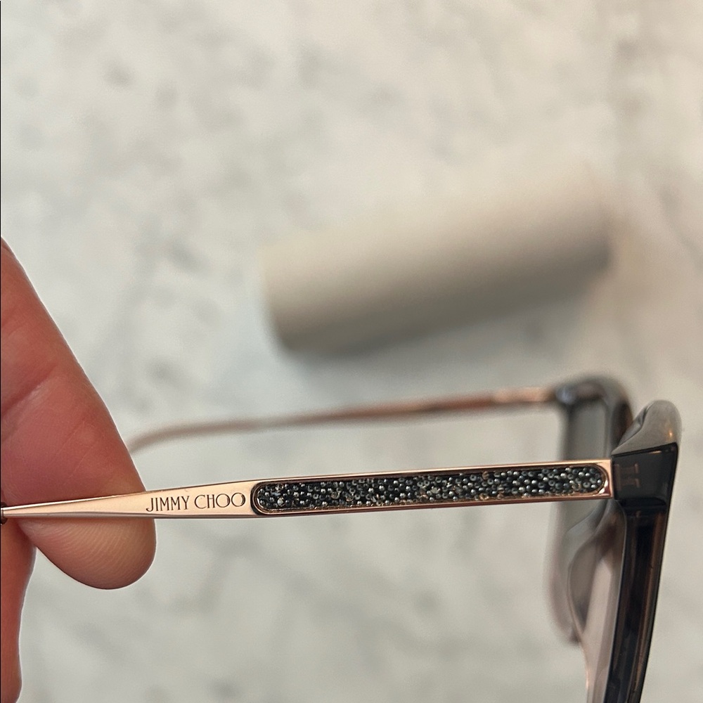 Jimmy Choo Nerea Black and Brown Sunglasses - Picture 5 of 6